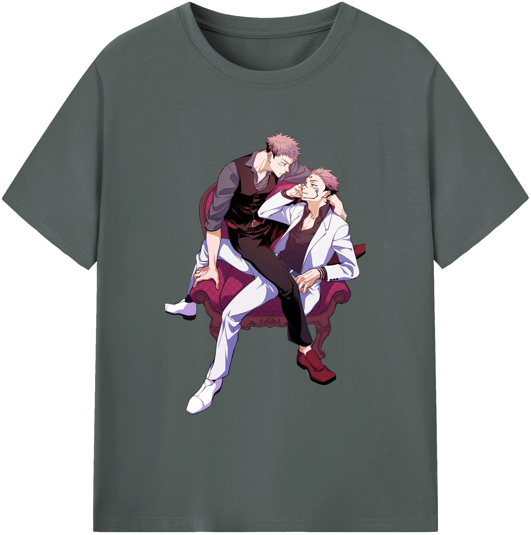（画像用） 呪術廻戦 Jujutsu Kaisen 綿100％ メンズ半袖Tシャツ｜肌触りやわらか＆通気性